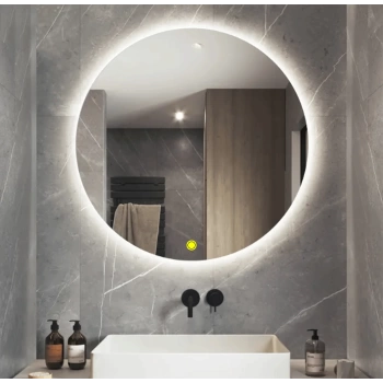60 cm (çap) Ledli Yuvarlak Banyo Aynası
